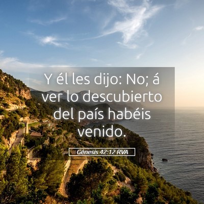 Picture 05 - Génesis 42:12 RVA - Y él les dijo: No; á ver lo descubierto del - Bible Verse Picture