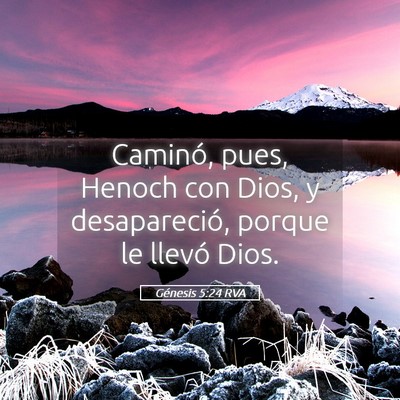 Picture 05 - Génesis 5:24 RVA - Caminó, pues, Henoch con Dios, y desapareció, - Bible Verse Picture