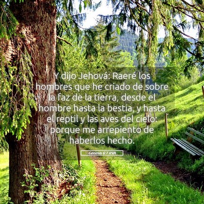Picture 05 - Génesis 6:7 RVA - Y dijo Jehová: Raeré los hombres que he criado - Bible Verse Picture