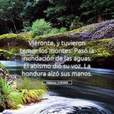 Picture 05 - Habacuc 3:10 RVA - Viéronte, y tuvieron temor los montes: Pasó la - Bible Verse Picture