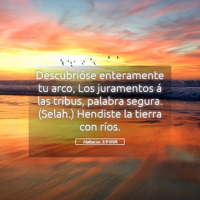 Picture 05 - Habacuc 3:9 RVA - Descubrióse enteramente tu arco, Los juramentos - Bible Verse Picture