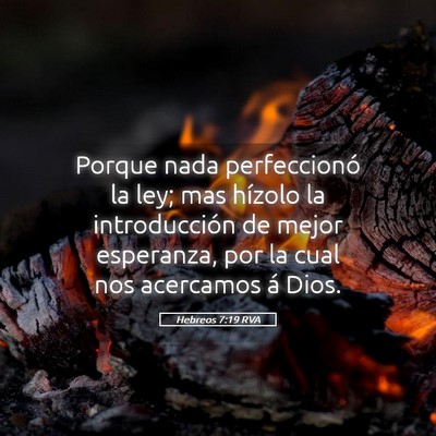 Picture 05 - Hebreos 7:19 RVA - Porque nada perfeccionó la ley; mas hízolo la - Bible Verse Picture