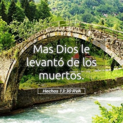 Picture 05 - Hechos 13:30 RVA - Mas Dios le levantó de los - Bible Verse Picture