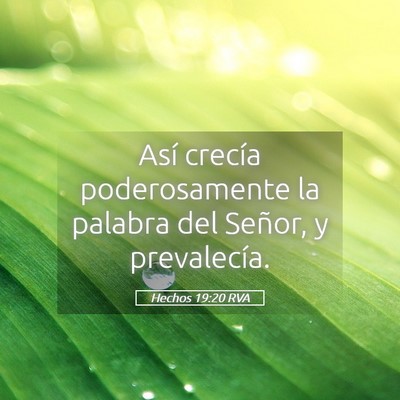 Picture 05 - Hechos 19:20 RVA - Así crecía poderosamente la palabra del Señor, - Bible Verse Picture