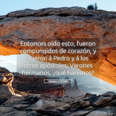 Picture 05 - Hechos 2:37 RVA - Entonces oído esto, fueron compungidos de - Bible Verse Picture