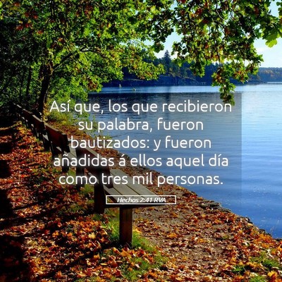 Picture 05 - Hechos 2:41 RVA - Así que, los que recibieron su palabra, fueron - Bible Verse Picture