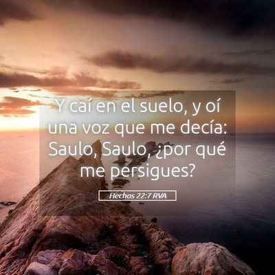 Picture 05 - Hechos 22:7 RVA - Y caí en el suelo, y oí una voz que me decía: - Bible Verse Picture
