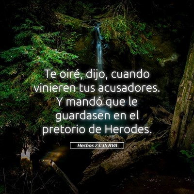 Picture 05 - Hechos 23:35 RVA - Te oiré, dijo, cuando vinieren tus acusadores. Y - Bible Verse Picture