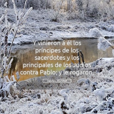 Picture 05 - Hechos 25:2 RVA - Y vinieron á él los príncipes de los - Bible Verse Picture