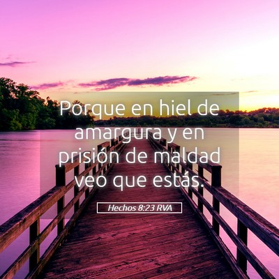 Picture 05 - Hechos 8:23 RVA - Porque en hiel de amargura y en prisión de - Bible Verse Picture