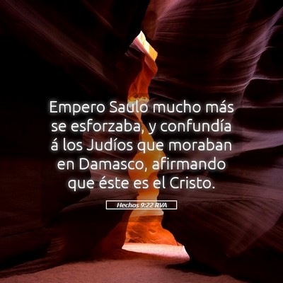 Picture 05 - Hechos 9:22 RVA - Empero Saulo mucho más se esforzaba, y - Bible Verse Picture