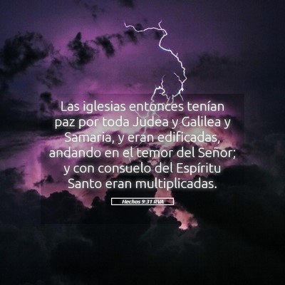 Picture 05 - Hechos 9:31 RVA - Las iglesias entonces tenían paz por toda Judea - Bible Verse Picture