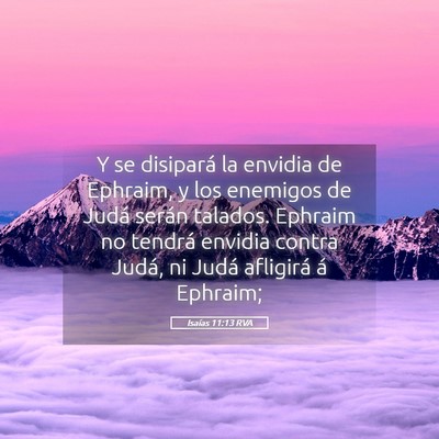 Picture 05 - Isaías 11:13 RVA - Y se disipará la envidia de Ephraim, y los - Bible Verse Picture
