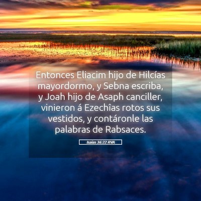 Picture 05 - Isaías 36:22 RVA - Entonces Eliacim hijo de Hilcías mayordormo, y - Bible Verse Picture