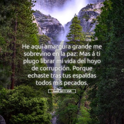 Picture 05 - Isaías 38:17 RVA - He aquí amargura grande me sobrevino en la paz: - Bible Verse Picture