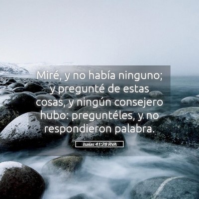Picture 05 - Isaías 41:28 RVA - Miré, y no había ninguno; y pregunté de estas - Bible Verse Picture