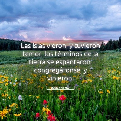 Picture 05 - Isaías 41:5 RVA - Las islas vieron, y tuvieron temor, los términos - Bible Verse Picture