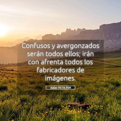 Picture 05 - Isaías 45:16 RVA - Confusos y avergonzados serán todos ellos; irán - Bible Verse Picture