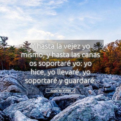 Picture 05 - Isaías 46:4 RVA - Y hasta la vejez yo mismo, y hasta las canas os - Bible Verse Picture