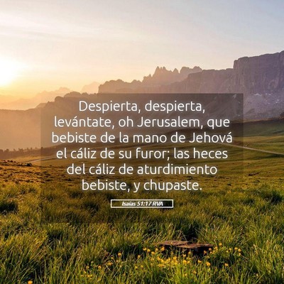 Picture 05 - Isaías 51:17 RVA - Despierta, despierta, levántate, oh Jerusalem, - Bible Verse Picture