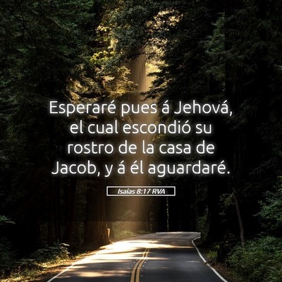 Picture 05 - Isaías 8:17 RVA - Esperaré pues á Jehová, el cual escondió su - Bible Verse Picture