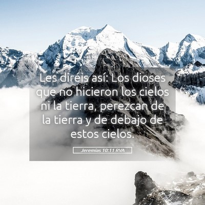 Picture 05 - Jeremías 10:11 RVA - Les diréis así: Los dioses que no hicieron los - Bible Verse Picture