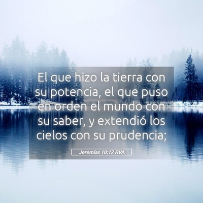 Picture 05 - Jeremías 10:12 RVA - El que hizo la tierra con su potencia, el que - Bible Verse Picture