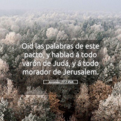 Picture 05 - Jeremías 11:2 RVA - Oid las palabras de este pacto, y hablad á todo - Bible Verse Picture