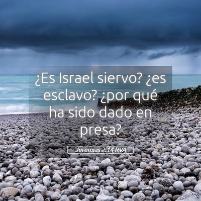 Picture 05 - Jeremías 2:14 RVA - ¿Es Israel siervo? ¿es esclavo? ¿por qué ha - Bible Verse Picture