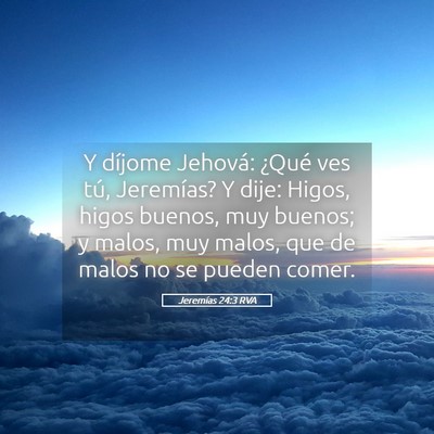 Picture 05 - Jeremías 24:3 RVA - Y díjome Jehová: ¿Qué ves tú, Jeremías? Y - Bible Verse Picture