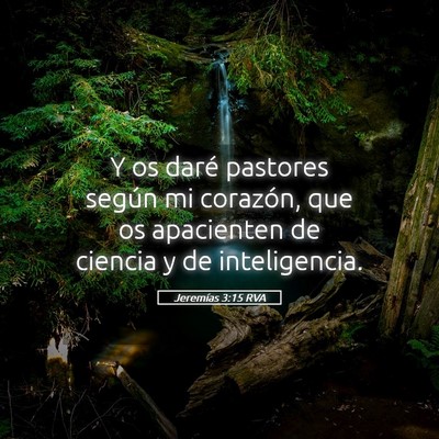 Picture 05 - Jeremías 3:15 RVA - Y os daré pastores según mi corazón, que os - Bible Verse Picture