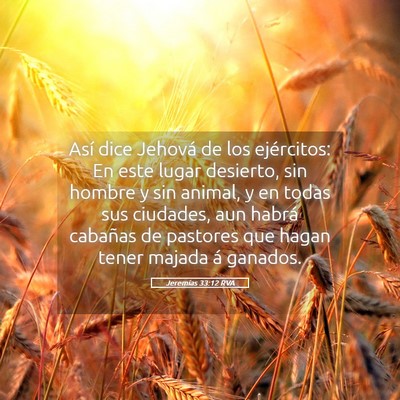 Picture 05 - Jeremías 33:12 RVA - Así dice Jehová de los ejércitos: En este - Bible Verse Picture