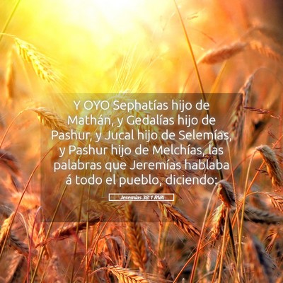 Picture 05 - Jeremías 38:1 RVA - Y OYO Sephatías hijo de Mathán, y Gedalías - Bible Verse Picture