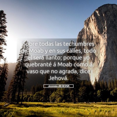 Picture 05 - Jeremías 48:38 RVA - Sobre todas las techumbres de Moab y en sus - Bible Verse Picture
