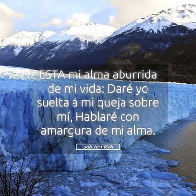 Picture 05 - Job 10:1 RVA - ESTA mi alma aburrida de mi vida: Daré yo suelta - Bible Verse Picture