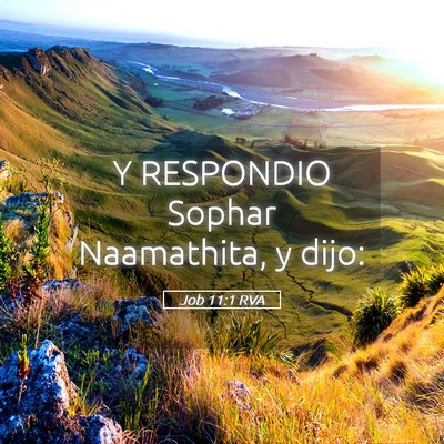 Picture 05 - Job 11:1 RVA - Y RESPONDIO Sophar Naamathita, y - Bible Verse Picture