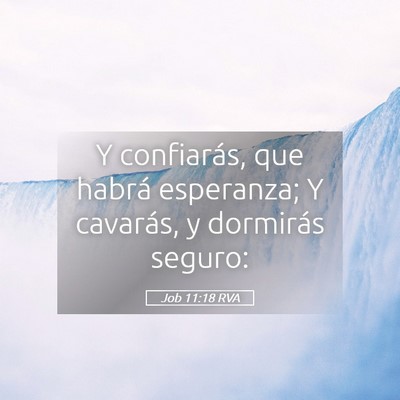 Picture 05 - Job 11:18 RVA - Y confiarás, que habrá esperanza; Y cavarás, y - Bible Verse Picture