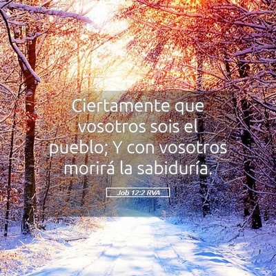 Picture 05 - Job 12:2 RVA - Ciertamente que vosotros sois el pueblo; Y con - Bible Verse Picture