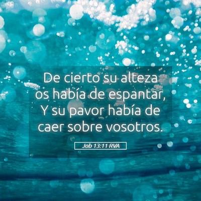 Picture 05 - Job 13:11 RVA - De cierto su alteza os había de espantar, Y su - Bible Verse Picture