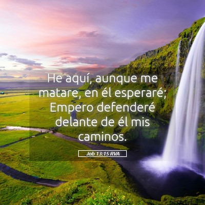 Picture 05 - Job 13:15 RVA - He aquí, aunque me matare, en él esperaré; - Bible Verse Picture