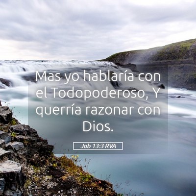 Picture 05 - Job 13:3 RVA - Mas yo hablaría con el Todopoderoso, Y querría - Bible Verse Picture