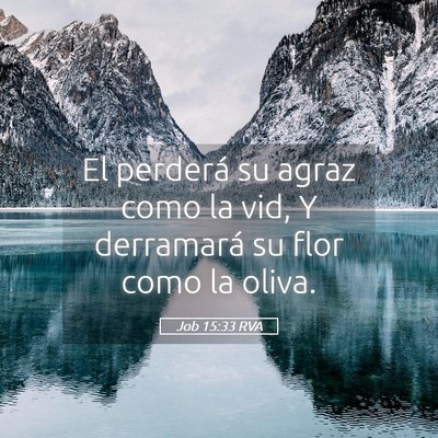 Picture 05 - Job 15:33 RVA - El perderá su agraz como la vid, Y derramará su - Bible Verse Picture
