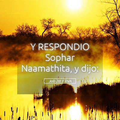 Picture 05 - Job 20:1 RVA - Y RESPONDIO Sophar Naamathita, y - Bible Verse Picture