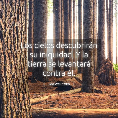Picture 05 - Job 20:27 RVA - Los cielos descubrirán su iniquidad, Y la tierra - Bible Verse Picture