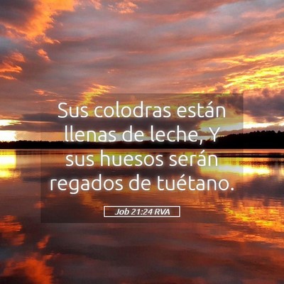 Picture 05 - Job 21:24 RVA - Sus colodras están llenas de leche, Y sus huesos - Bible Verse Picture