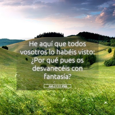 Picture 05 - Job 27:12 RVA - He aquí que todos vosotros lo habéis visto: - Bible Verse Picture