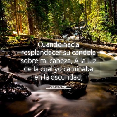 Picture 05 - Job 29:3 RVA - Cuando hacía resplandecer su candela sobre mi - Bible Verse Picture