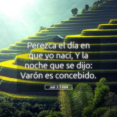 Picture 05 - Job 3:3 RVA - Perezca el día en que yo nací, Y la noche que - Bible Verse Picture