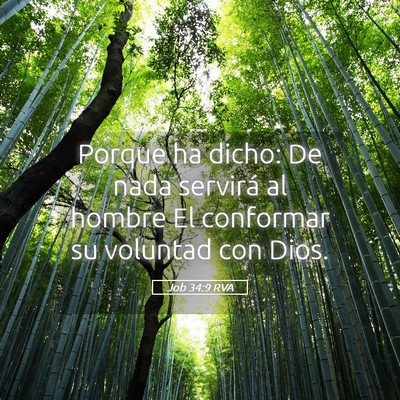 Picture 05 - Job 34:9 RVA - Porque ha dicho: De nada servirá al hombre El - Bible Verse Picture