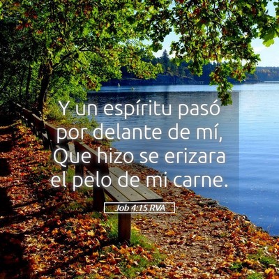 Picture 05 - Job 4:15 RVA - Y un espíritu pasó por delante de mí, Que hizo - Bible Verse Picture